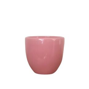 Mauve 5.5" Bell Shaped Planter for Indoor Outdoor Plants Succulents & Cactus Perfect for Home Garden Office Decor & Gifts -Glossy Dusty Rose Pink Color- with Drainage Hole