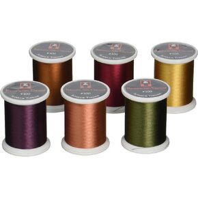 Superior Threads Kimono Silk #100 Quilting Thread 220 Yards Spool 6-Pack Set Fall 133-06