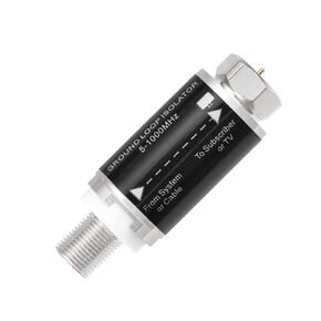 Bingfu 75 ohm Ground Loop Noise Filter Isolator 5-1000MHz Isolation Transformer Hum/Buzz/Noise Eliminator F Female to Male for Cable TV Applications