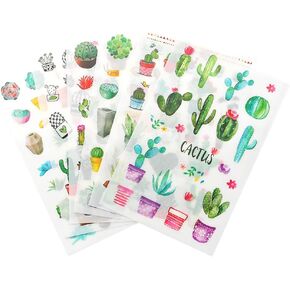 مجموعة ملصقات شفافة من مادة PVC للنباتات الخضراء، نباتات عصارية بوعاء، صبار حجري لطيف، أوراق زهور، زهور فاكهة طبيعية، ملصقات قرطاسية لاصقة، ملصقات زخرفية لألبوم سجل القصاصات، يوميات in Kuwait
