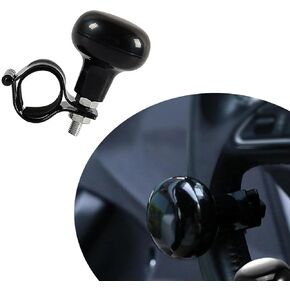 1 Pack Car Steering Wheel Spinner Knob, Adjustable Power Steering Ball, Car Booster, Universal Automobile Supplies, for Most Cars, Trucks and Vans (Black)