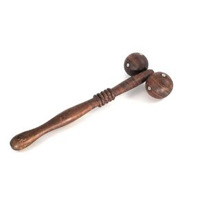 Sacred Handcrafts | Massage Wood Roller "Claire" 7.5'' Inch | Bio-magnetic Technology | Full Body Pain Relief | Lymphatic Drainage Tool | Massage & Muscle Relaxer (Brown)