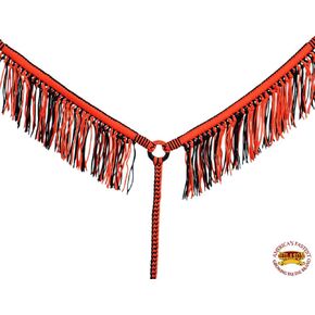 HILASON Horse Breast Collar Flat Braided Paracord with Fringes