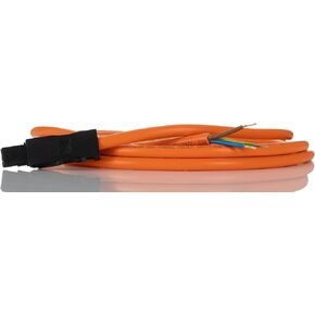 Rittal 2500.500 Connection Cable for Power Supply, 3-Pole, Orange, 100/240V, 50/60Hz, 118" Length