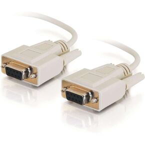 C2G/Cables to Go 03044 DB9 F/F Serial RS232 Null Modem Cable - Beige (6 Feet)