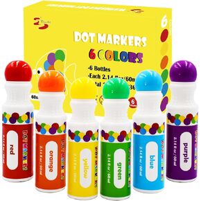 Yuanhe Dot Markers Bingo Daubers - 6 Colors Washable Paint Dotters for Toddlers and Kids Art Supply