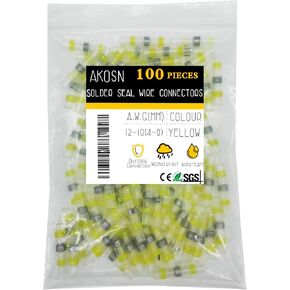 130 PCS Blue Heat Shrink Butt Connectors,16-14 AWG, Self Soldering Butt Connector, Waterproof Solder Seal Wire Connectors, Butt Splice Wire Terminals for Automotive Marine Boat