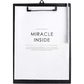 Multifunctional Clipboard with Calculator Plastic Storage Clipboard Pen Clip Writing Pad File Folders Business Office Document Holder A4 Letter Size Clipboard for School Meeting Classes