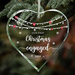 Wedding Gifts for Couples Bridal Shower Gifts Unique 2024 First Christmas Married Ornament 2024 Mr and Mrs Ornament Gifts Newlywed Gifts for Couples (White Mr Mrs)