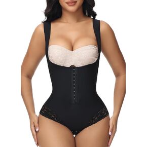 SHAPSHE Shapewear Bodysuit for Women Tummy Control Fajas Colombianas Waist Trainer Girdle Thong Open Bust Body Shaper