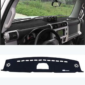 غطاء لوحة القيادة غير قابل للانزلاق غطاء لوحة القيادة لسيارة Toyota Fj Cruiser 2007-2021 (بدون نموذج الساعة المرفق) غطاء لوحة القيادة حصيرة وسادة حماية من الشمس الملحقات الداخلية (شبكة)