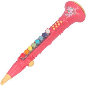 Clarinet Toy Children Musical Instrument Simulation Instrument Clarinet with Lights Volume Adjustable(Red)