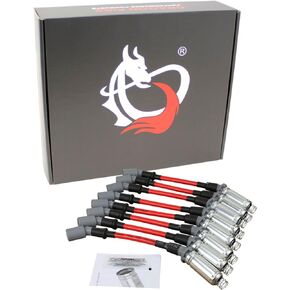 AIP Electronics Dragon FIRE Performance 10mm Spark Plug Wires Compatible with 1999-2019 GM Chevy GMC LS1 LS2 LS3 LS6 LS7 Vortec 4.8L 5.3L 6.0L LS1 100 ohm/ft, OE Heat Shield OEM Fit PWJ256