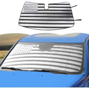 RT-TCZ Windshield Sunshade Sun Shade Heat Shield Window Sun Visor Mat for Dodge RAM 2018 2019 2020 2021 2022 2023 2024,Black Back Side