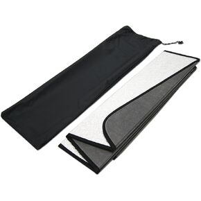 Front Car Windshield Sun Shade Compatible With 2015-2020 Volvo XC90 | Custom Fit Visor Accordion Fold Style Sun Protector | Silver & Grey 1-pc Set | SS-361