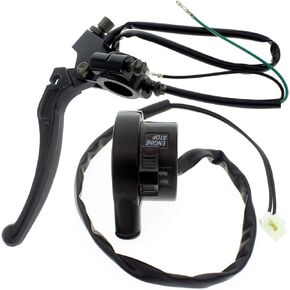 Right Handle Brake Lever + Throttle Housing Start Kill Switch Control Assembly for Yamaha PW80 PY80 Peewee Y-Zinger Dirt Bike