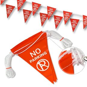 "Private Property No Trespassing" Innovative Printed White Pennant Banner Flag, 37t Length - OSHA Certified
