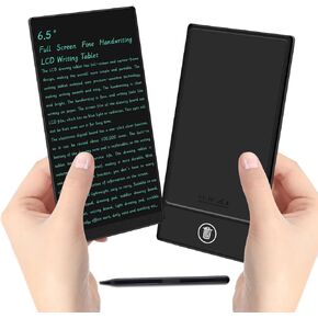 LCD Writing Tablet for Adult: Double-Sided 6.5&6 Inch Mini Full Screen Drawing Board Reusable Digital Notepad Portable Use in Home School Office