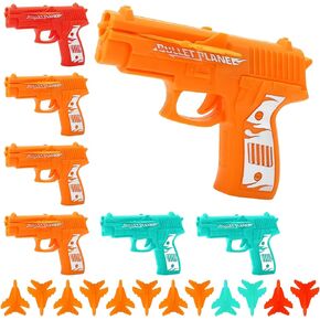 21 Pack Airplane Launcher Toys for Boys Girls Toddlers, Glider Plane Party Favors Birthday Gifts Outdoor Flying Toys for Goodie Bag Stuffers, Pinata Fillers(7 Launchers and 14 Planes)