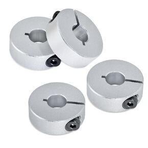 4Pcs 8mm Split Shaft Collar, Aluminum One Piece Shaft Locking Collar, 8mm Bore Diameter, 25mm OD, 8mm Thickness, with M4 Screws