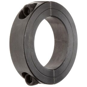 2C-187 Black Oxide Plated Steel Two-Piece Clamping Collar, 1-7/8" Bore, 2-7/8" Outside Diameter, 11/16" Width