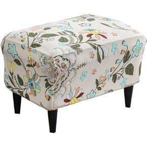 HAOYONG Ottoman Slipcover Stretch Stool Cover Soft Footrest Sofa Slipcovers Rectangle Storage Stool Cover Footstool Protector Covers with Elastic Bottom - X-Large