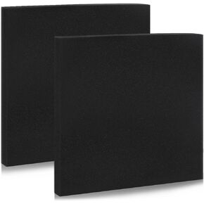 ورقة إسفنجية من البولي يوريثين مقاس 30.48 × 30.48 × 1.5 بوصة، قطعتان من حشوات الفوم السوداء القابلة للقص للحافظات - وسادات إسفنجية لتعبئة صندوق الأدوات وتخزين الكاميرا والحرف اليدوية in Kuwait