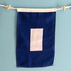 Nautical Signal Flag 10" x 15" - Indoor/Outdoor Use - Double Stitch Construction with Wooden Toggle & Cordage Loop - Spell Names, Dates & Coordinates - Maritime Alphabet Flags for Boats
