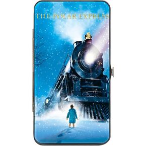 Buckle-Down Women's Wallet Hinged PU The Polar Express Engine Car Light Beam Scene, 7" x 4"