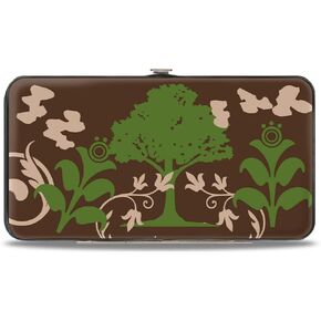 Buckle-Down womens Buckle-down Hinge - Earthy Brown/Green Wallet, Multicolor, 7 x 4 US