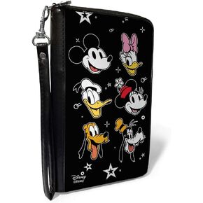 Buckle-Down Women's PU Zip Around Wallet Rectangle-The Sensational Six, 7.5"x4.5"