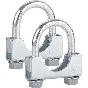 LCGP 1.5" Heavy Duty U Bolt Clamps Saddle Type Anti-corrosion 2 Pack Muffler Clamps