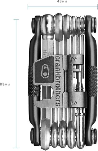 Crankbrothers Multi Tool M 17 Bike Tool - MTB Multi-Tool Gold - 17 bicycle tools (17 in 1 tool), ergonomic and lightweight & Gem Hand Pump - Red,Short in Saudi Arabia