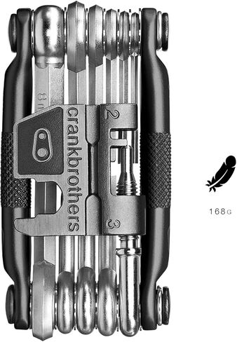 Crankbrothers Multi Tool M 17 Bike Tool - MTB Multi-Tool Gold - 17 bicycle tools (17 in 1 tool), ergonomic and lightweight & Gem Hand Pump - Red,Short in Saudi Arabia