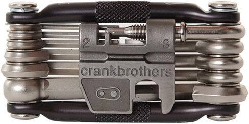 Crankbrothers Multi Tool M 17 Bike Tool - MTB Multi-Tool Gold - 17 bicycle tools (17 in 1 tool), ergonomic and lightweight & Gem Hand Pump - Red,Short in Saudi Arabia