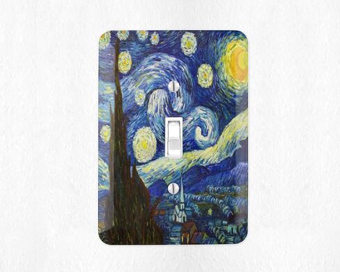 Decorative Switch Plate Cover Van Gogh Starry Night Light Switch Cover Wall Plate Cover in Kuwait