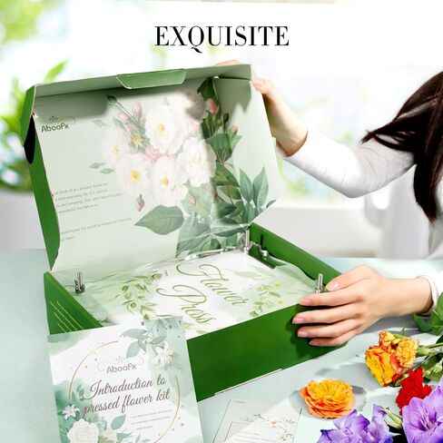 Aboofx Acrylic Flower Press Kit, 6 Layers 12" x 8" Flower Pressing Kit DIY Arts and Craft Kit for Adults Kids, DIY Pressed Flower Plant Preservation Kit for Beginner Crafts Lovers in Saudi Arabia