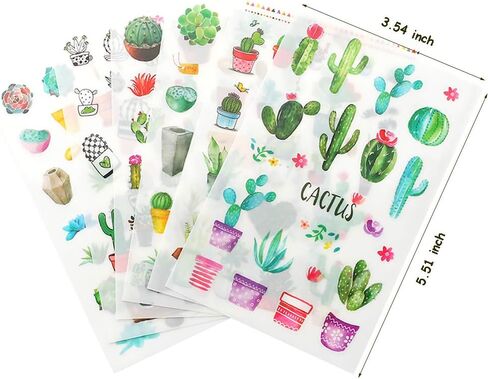 مجموعة ملصقات شفافة من مادة PVC للنباتات الخضراء، نباتات عصارية بوعاء، صبار حجري لطيف، أوراق زهور، زهور فاكهة طبيعية، ملصقات قرطاسية لاصقة، ملصقات زخرفية لألبوم سجل القصاصات، يوميات in Kuwait