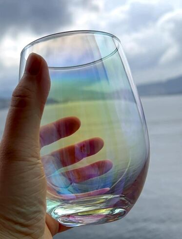 Mothers Day Gifts for Bonus Mom, To My Other Mom, Life Gave Me the Gift of You Rainbow Wine Glass, Mothers Day Gifts for Bonus Mom in Kuwait