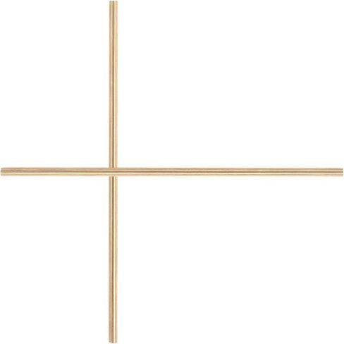 Glarks 2Pcs 6mm x 356mm Brass Straight Solid Round Rod Lathe Bar Stock for DIY RC Model Car, RC Helicopter Airplane, Model Ship (6mmx356) in Saudi Arabia