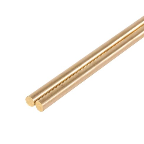 Glarks 2Pcs 6mm x 356mm Brass Straight Solid Round Rod Lathe Bar Stock for DIY RC Model Car, RC Helicopter Airplane, Model Ship (6mmx356) in Saudi Arabia