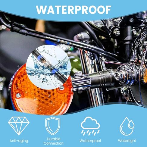 130 PCS Blue Heat Shrink Butt Connectors,16-14 AWG, Self Soldering Butt Connector, Waterproof Solder Seal Wire Connectors, Butt Splice Wire Terminals for Automotive Marine Boat in Saudi Arabia
