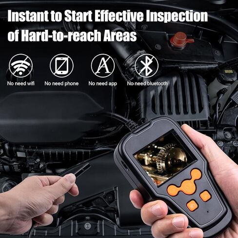 Endoscope Camera with Light, Industrial Borescope, Snake Camera with 1080 HD 5.5mm IP67 Waterproof Inspection Camera, Drain Camera 8 LED Lights 11.5ft Semi-Rigid Cord 2.4 "LCD and 32GBCard in Saudi Arabia