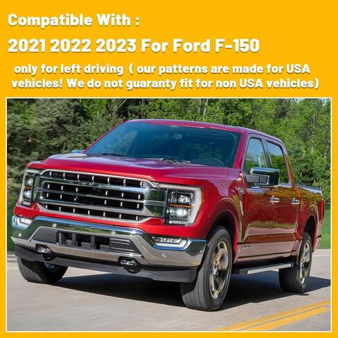 Dashboard Dash Board Cover Mat Pad Carpet Non-Slip Custom Compatible with Ford F150 2021 2022 2023 Protector Sunshield (Black Trim) in Saudi Arabia