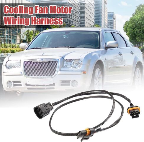 X AUTOHAUX Radiator Cooling Fan Wiring Harness Wire Harness for Dodge Charger Magnum 2006-2008 for Chrysler 300 2005-2008 Replacement 5137716AB 5137716AA in Saudi Arabia