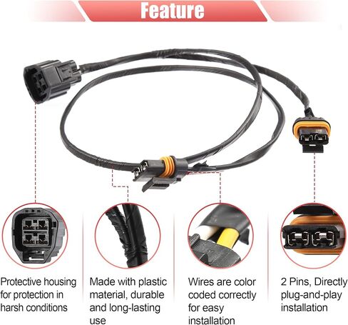 X AUTOHAUX Radiator Cooling Fan Wiring Harness Wire Harness for Dodge Charger Magnum 2006-2008 for Chrysler 300 2005-2008 Replacement 5137716AB 5137716AA in Saudi Arabia