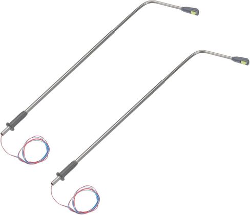 MECCANIXITY نموذج قطار السكك الحديدية مصباح عمود 4.7 "أبيض 1: 100 مقياس LEDs جديد 3V لمشروع DIY الإبداعي نظام المرور نموذج معدني بسيط ضوء الشارع، حزمة من 2 in Saudi Arabia