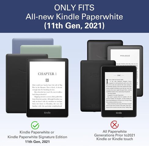 CoBak Clear Case and 3 Pcs Screen Protector for 6.8" All-New Kindle Paperwhite 11th Gen 2021 & Signature Edition - Lightweight, Scratch-Proof Silicone Back Cover, Clear in Saudi Arabia