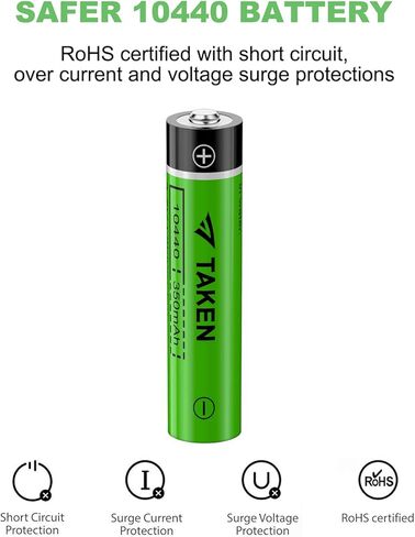 10440 Lithium ion Batteries, 4 Pack Rechargeable 3.7v Battery for Flashlight in Kuwait