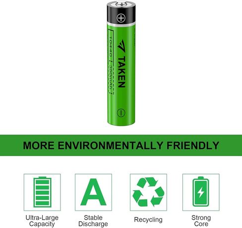 10440 Lithium ion Batteries, 4 Pack Rechargeable 3.7v Battery for Flashlight in Kuwait